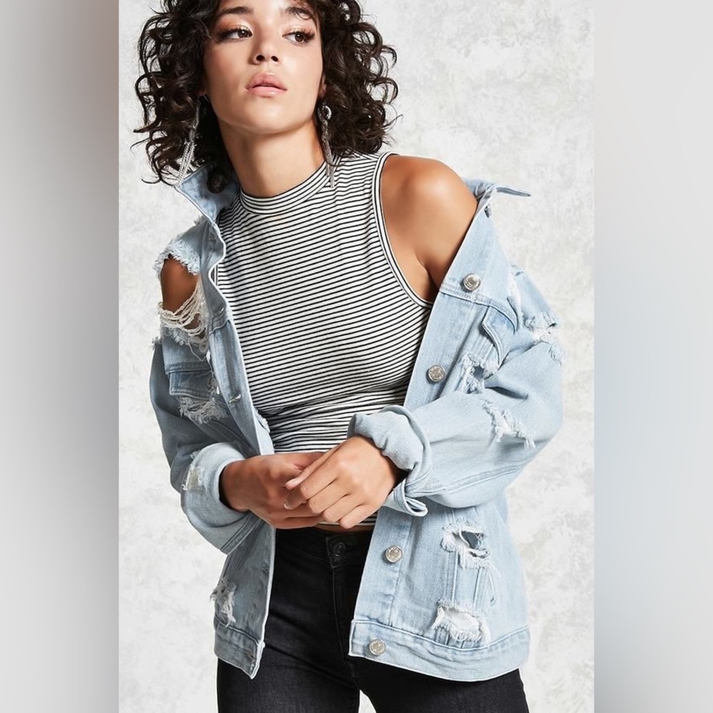 Distressed Jean Jacket